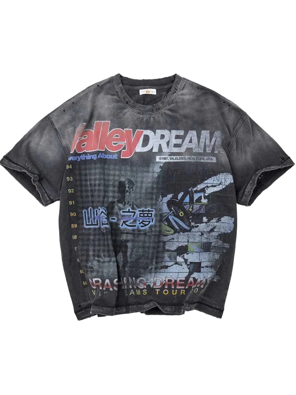 Vale Forever La Valley Dream Graphic Tee in Washed Black